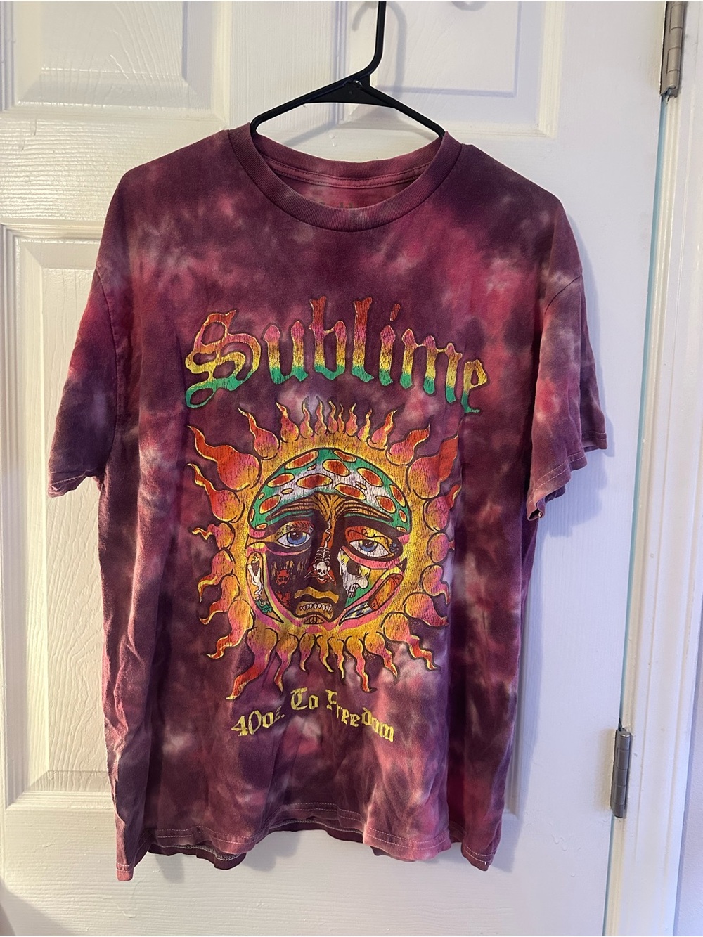 Sublime Tie-Dye Sun Graphic Tee - Purple